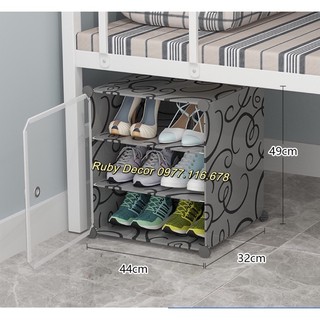 Tủ nhựa đựng giày lắp ghép đa năng 3 ngăn(đựng 6 đôi)