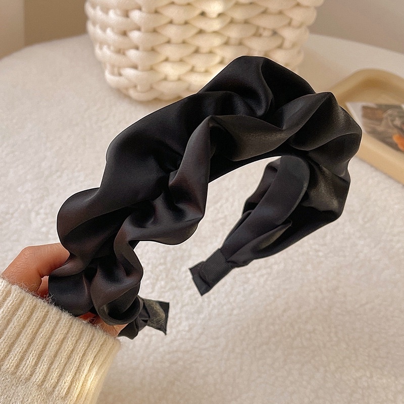 cài tóc vải phi bóng sang chảnh phong cách hàn quốc