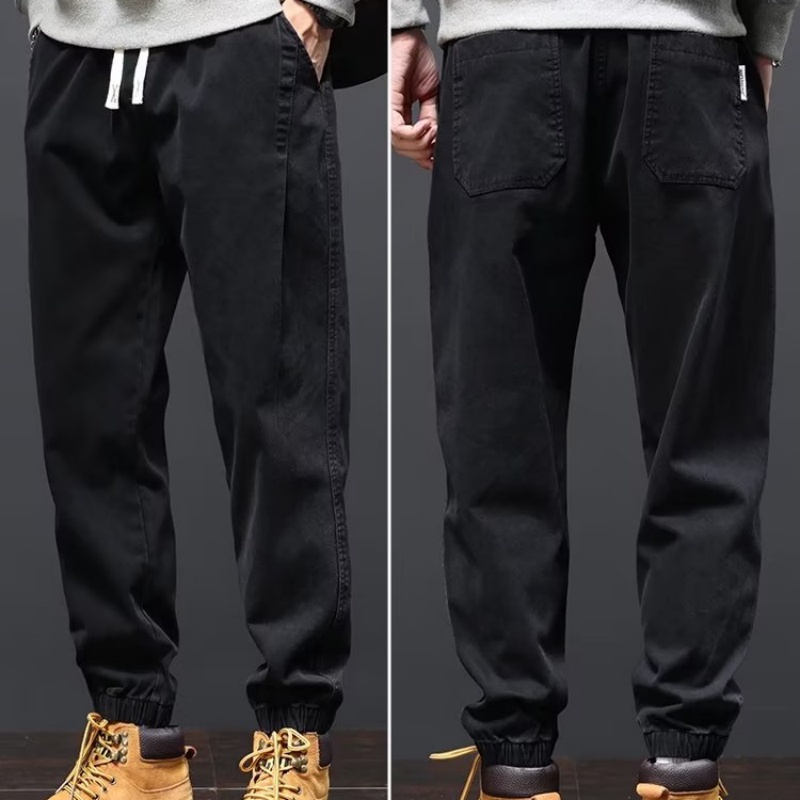 Quần Dài Dáng Rộng Lưng Thun Co Giãn Tốt Kiểu hip-hop Đường Phố Cá Tính Cho Nam