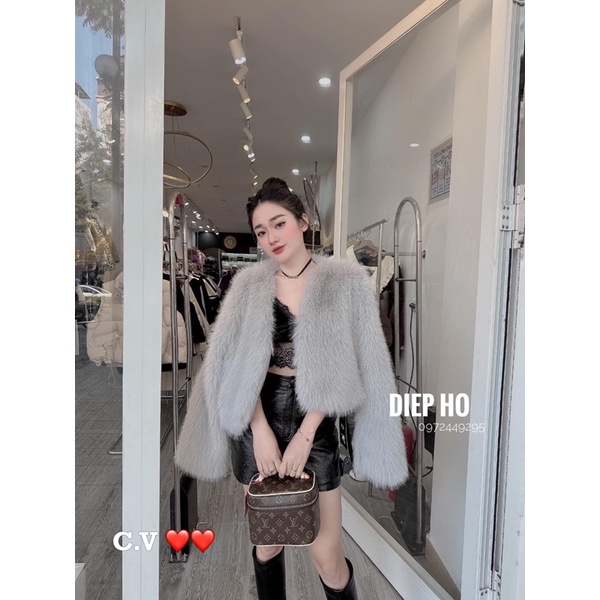 Áo khoác lông QCCC sang chảnh