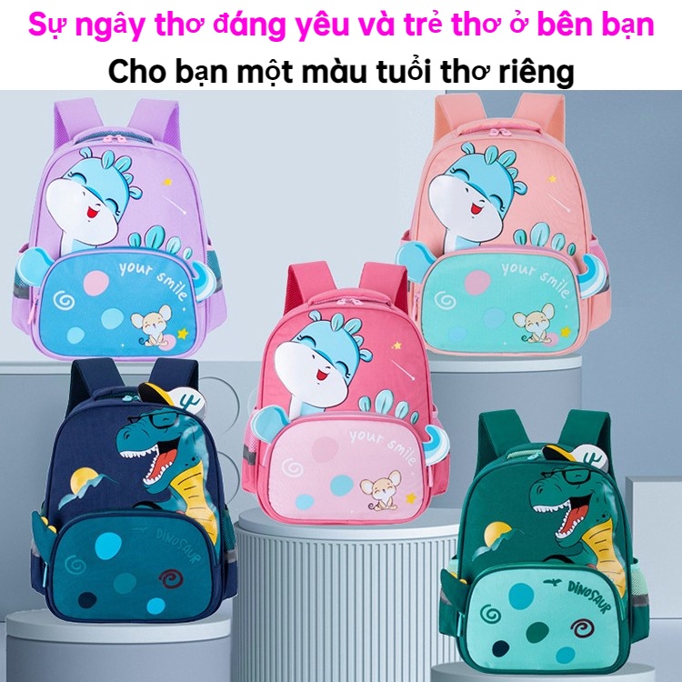 Ba Lô Đi Học Họa Tiết Khủng Long Hoạt Hình Đáng Yêu Cho Bé 5-10 Tuổi balo khủng long cho bé ba lô balo cho bé mẫu giáo balo balo khủng long cho bé