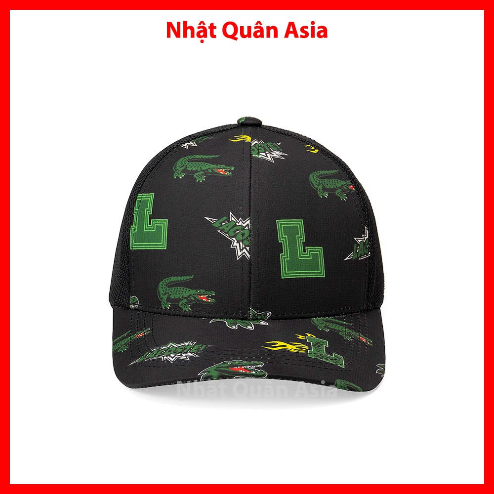 Nón lưỡi trai Lascote cá sấu họa tiết phối lưới đen - Nhật Quân Asia nhatquanasia capman