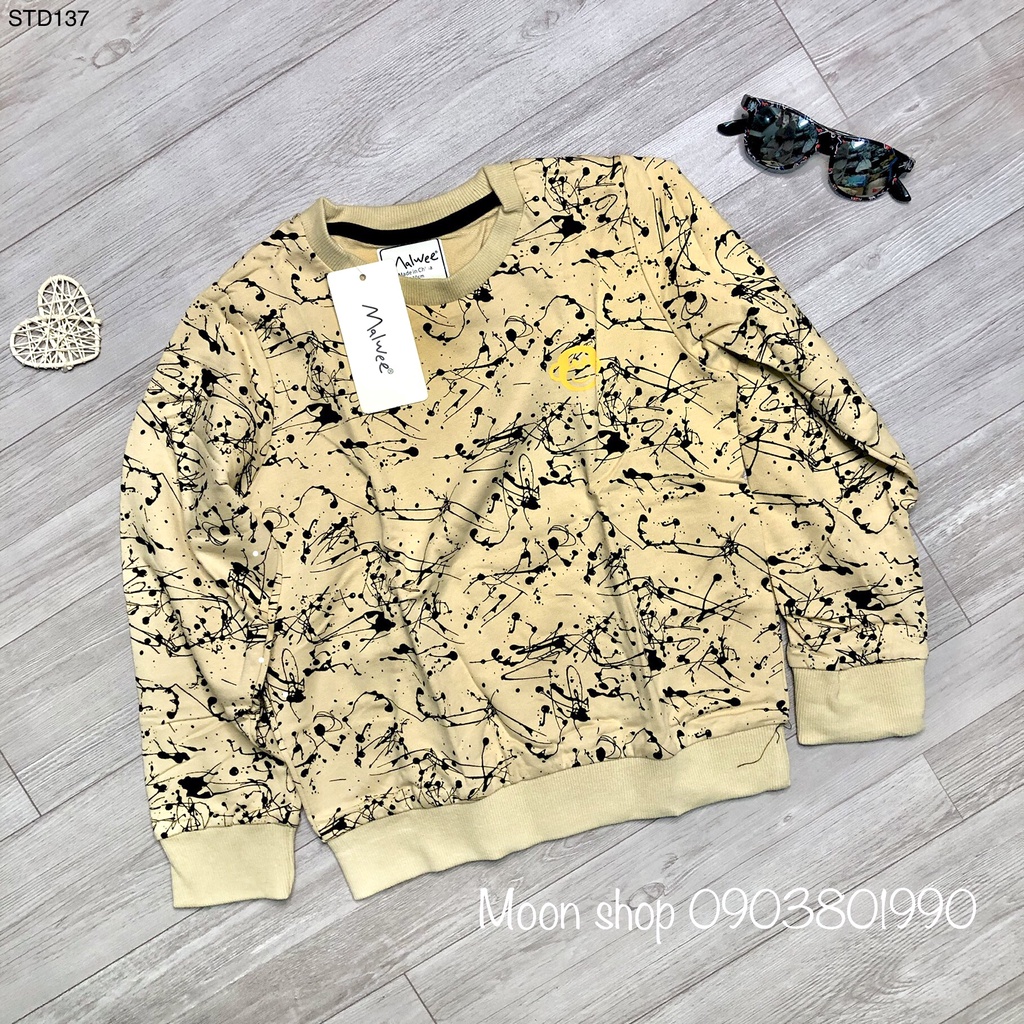 STD137 ÁO DÀITAY VẨY SƠN NÂU MALWEE
