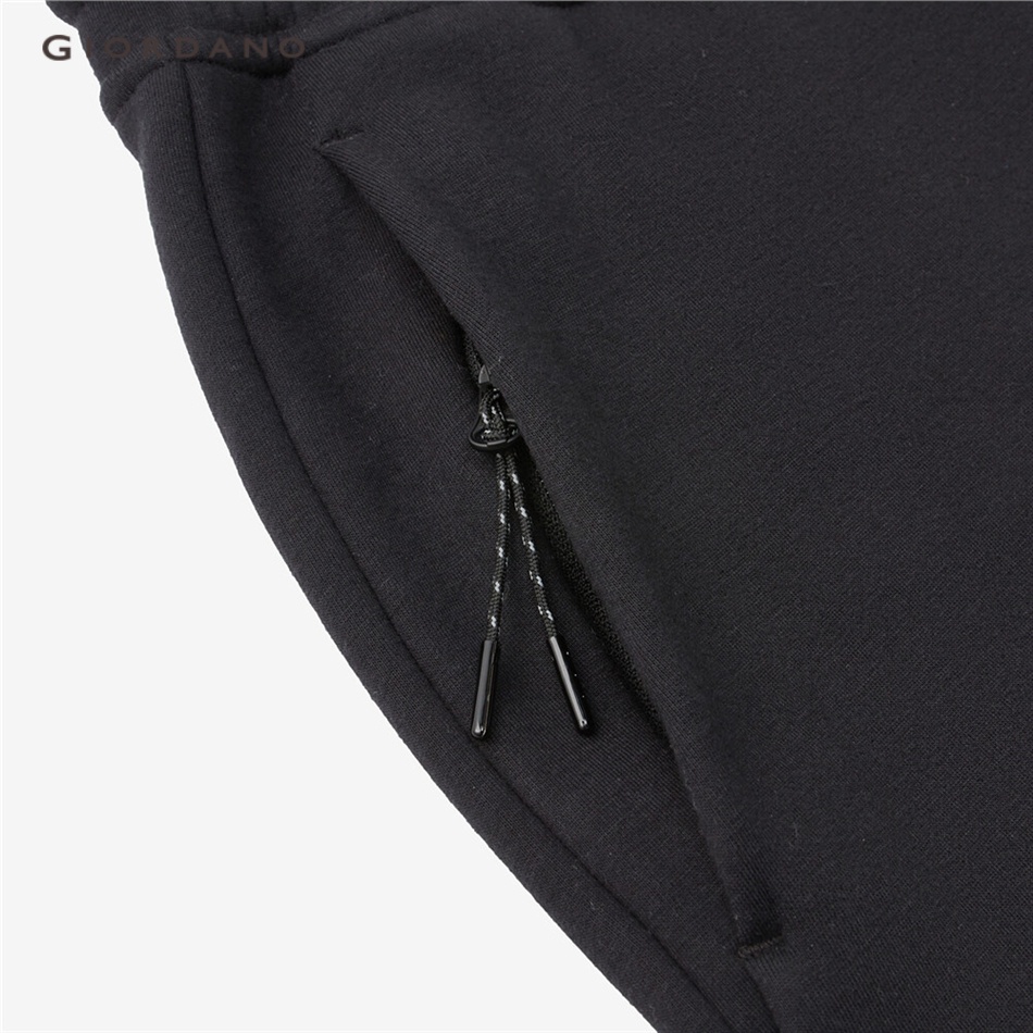 Quần jogger GIORDANO 01112851 thể thao chất liệu lông cừu cực tổng hợp co giãn thời trang cho nam