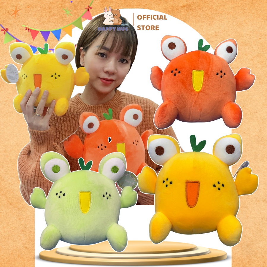 Gấu bông con cua dễ thương siêu mịn size 23cm, thú nhồi bông mini cute đáng yêu cho bé - Happy Hug