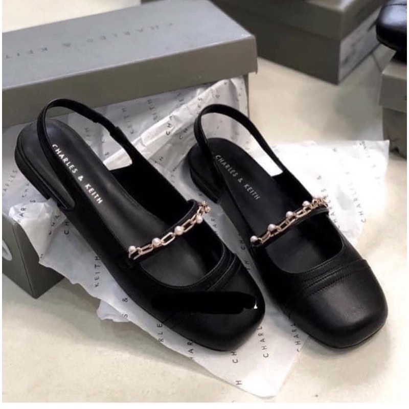 Giày bệt nữ mũi vuông hở gót