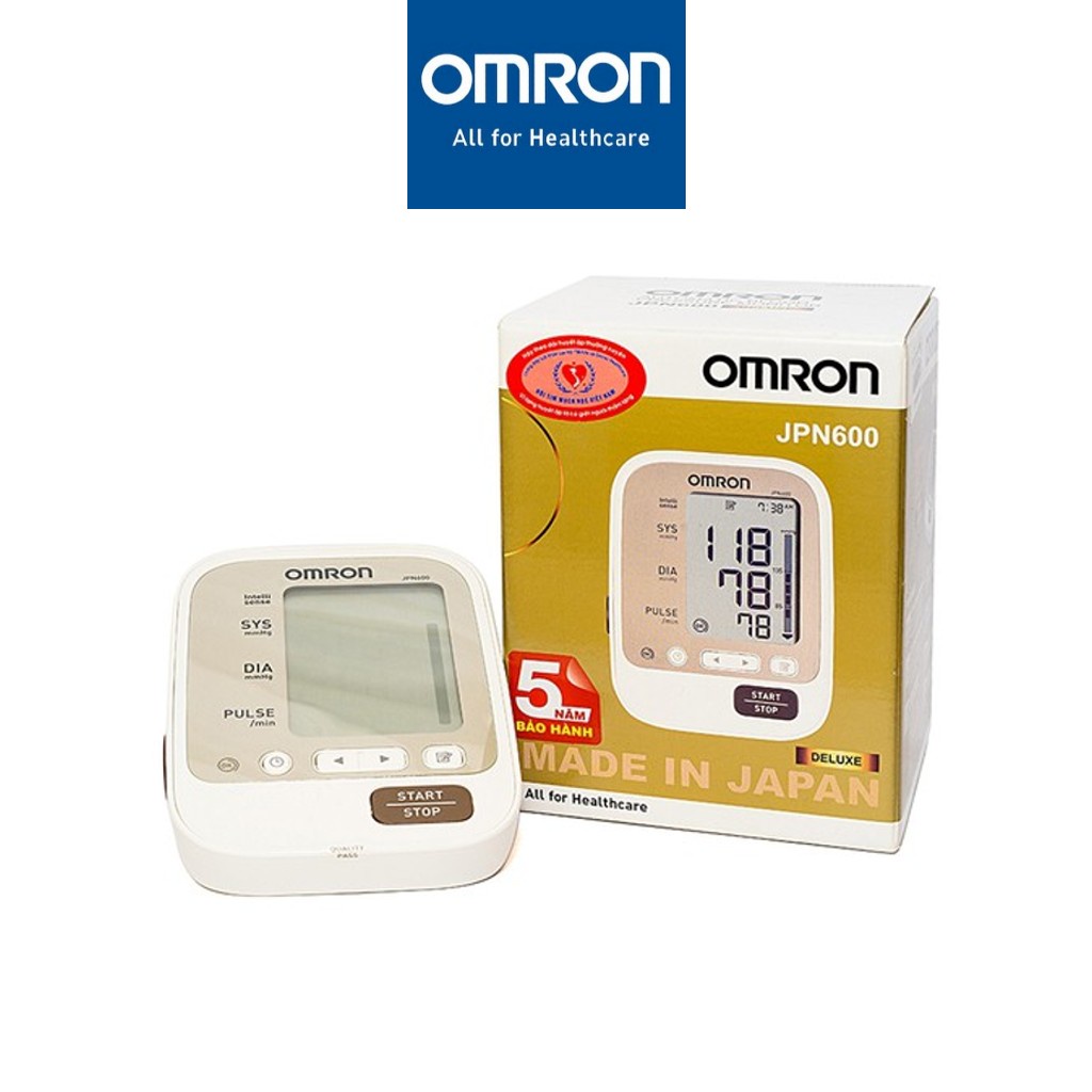 Máy đo huyết áp bắp tay tự động OMRON JPN600 "made in Japan" bảo hành 5 năm chính hãng