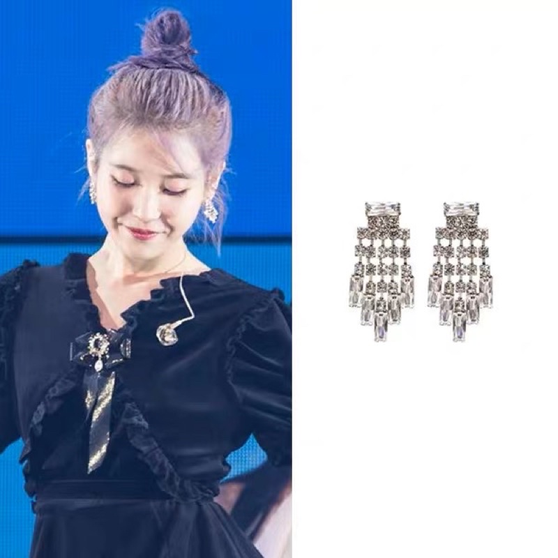 Khuyên tai đá bling bling dự tiệc - Khanturban.vn