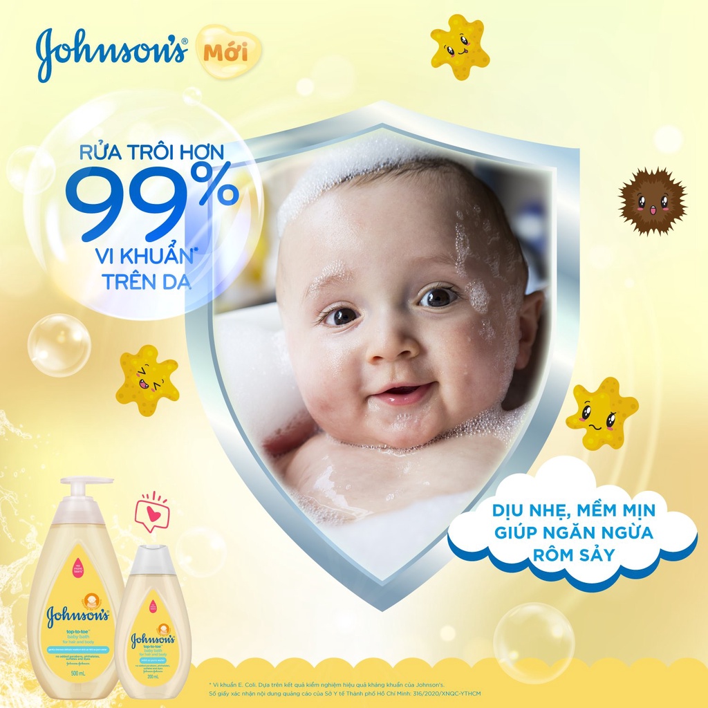 Sữa tắm gội Johnson's Baby Top-To-Toe Hair & Body toàn thân cho bé