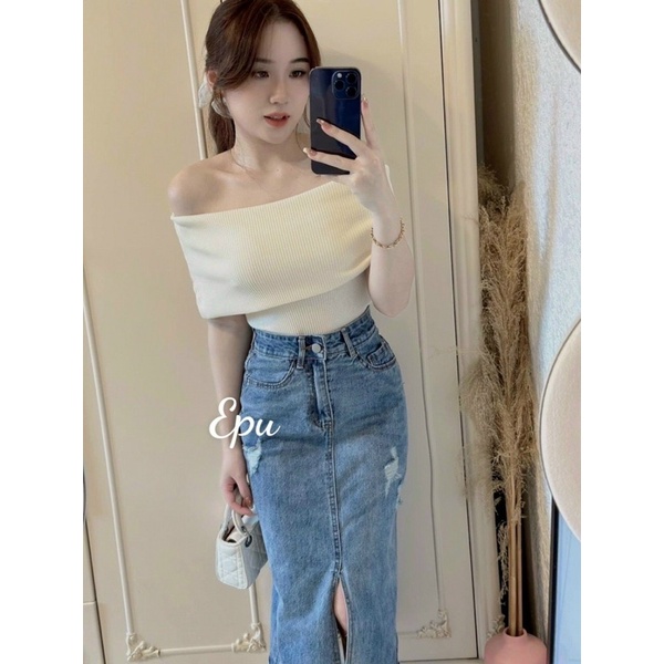 Áo Ống Trễ Vai Bảng To Phong Cách Hiện Đại CC082