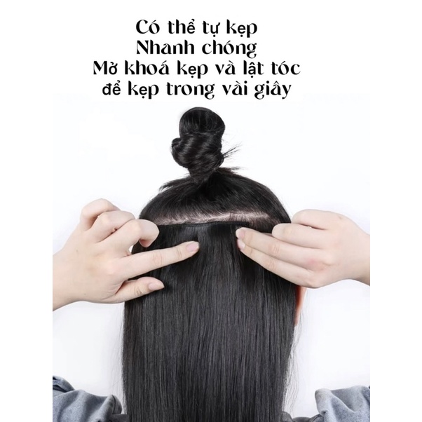 Tóc nối kẹp phím loại thẳng