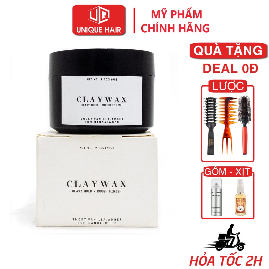 Sáp tạo kiểu tóc Clay wax & Marvelous - Rusty Lab - new 2023 + Tặng lược Chabao