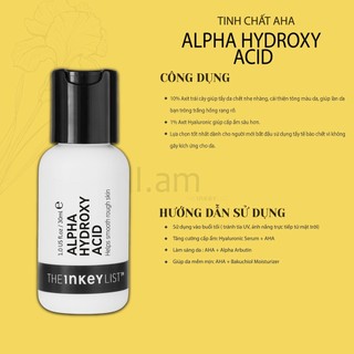 (BILL CANADA) Tinh chất tẩy tế bào chết AHA Alpha Hydroxy Acid -The INKEY List-