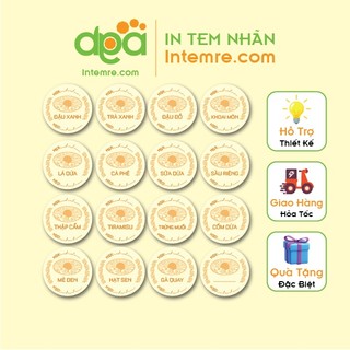 100 tem nhãn giấy decal dán intemre.com bánh trung thu hình tròn 3cm - mẫu 9
