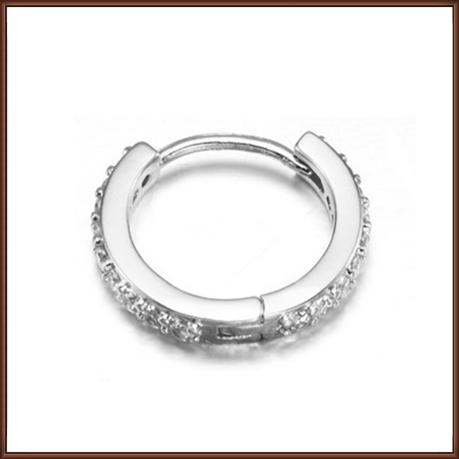 Khuyên Tai Tròn Nhỏ Đính Đá Zircon Thời Trang Cho Nữ