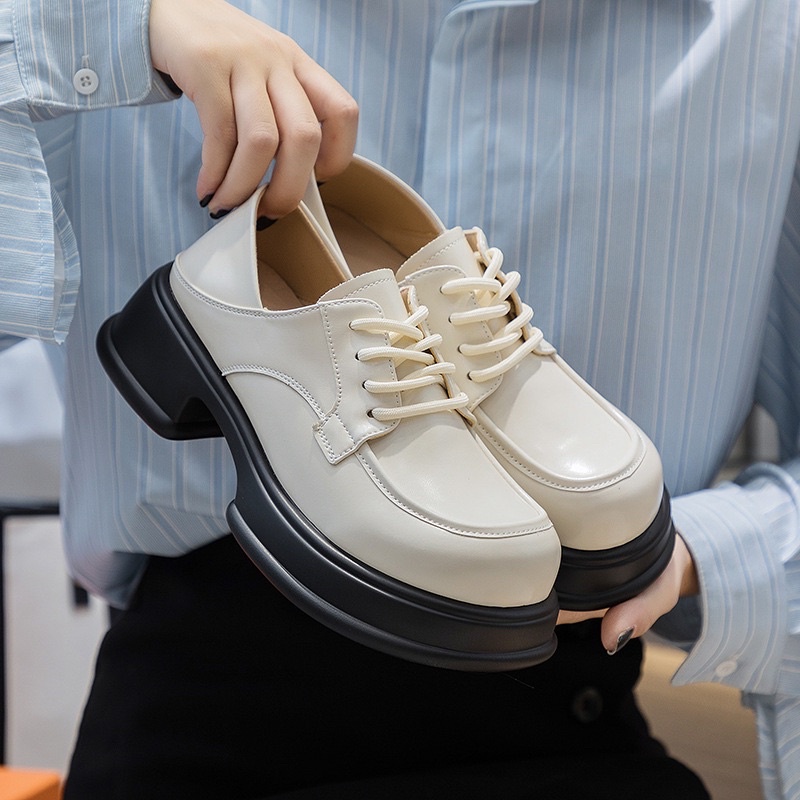 Giày đốc oxford nữ đế cao da mềm phong cách vintage Hàn quốc giá rẻ LAVASA GD016 - amynguyen8302