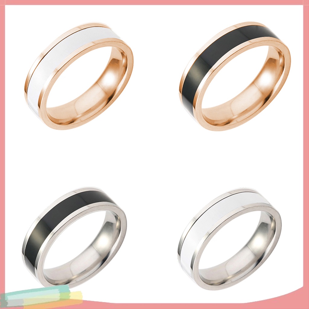 Nhẫn thép titan màu trơn đơn giản thời trang cho nam nữ chất lượng cao