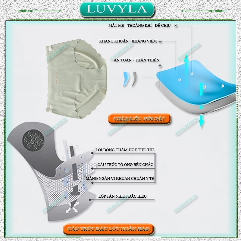 Quần lót nữ su đúc thun lạnh không viền tàng hình kháng khuẩn LUVYLA QLS09