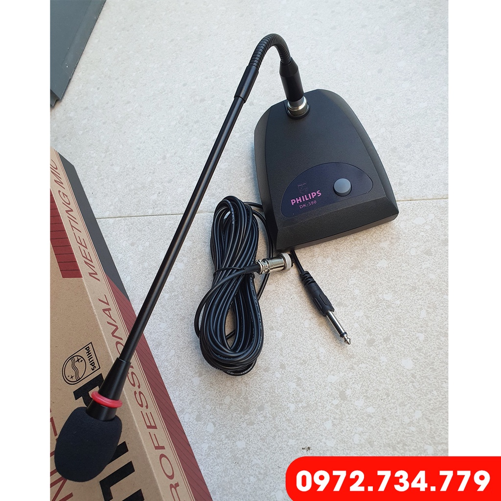 Micro cổ ngỗng Philip DK 390, độ nhạy cao, micro phát biểu chuyên dùng cho hội nghị, hội họp