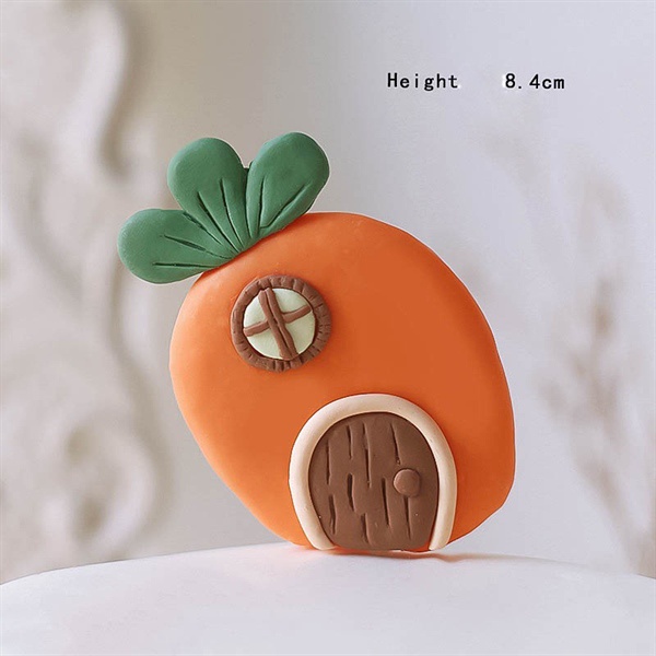 Trang trí gốm mềm ngôi nhà cà rốt