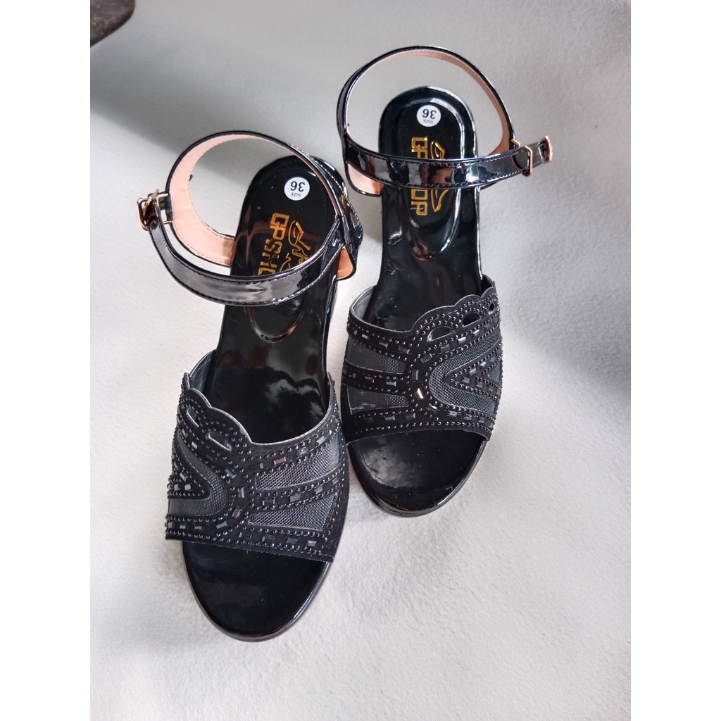 Dép Nữ cao gót ĐẸP mẫu quai đá gót vuông 7 phân chắc chắn, Thời Trang hè KH-01 Trẻ Trung