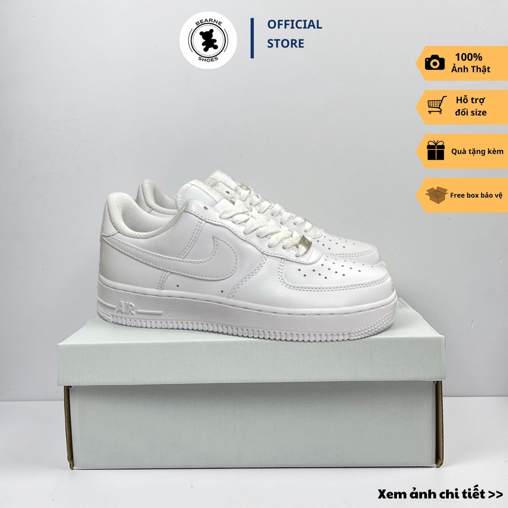 Giày Air Force 1 Low White  - BẢN CAO CẤP | Fullbox - Bearne Shoes