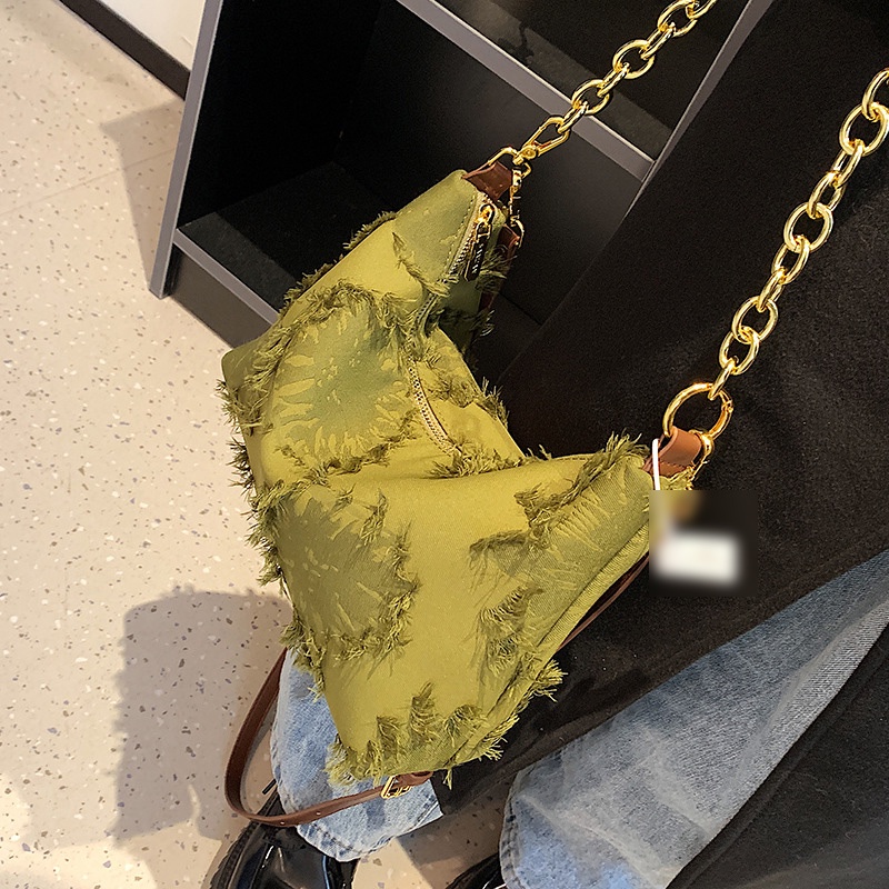 Túi Đeo Chéo Màu Xanh Lá Thiết Kế Độc Đáo Cho Nữ