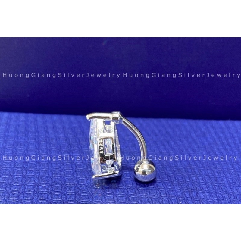 Khuyên rốn Zinna bạc s925 xi kim - HuongGiangSilver
