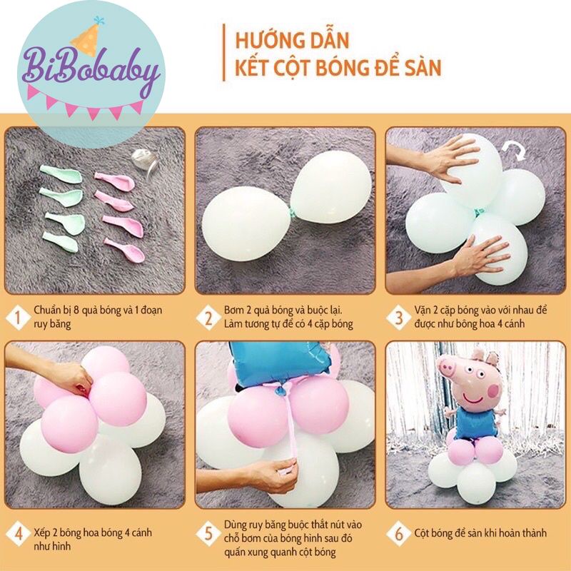 Sét bóng trang trí sinh nhật cho bé trai chủ đề khủng long - BiBo baby