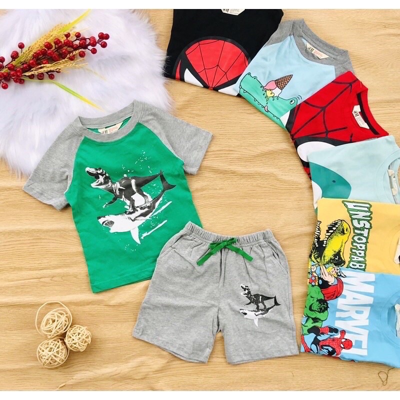 💥 Bộ Gap cotton hàng xuất bé trai từ 8-22kg