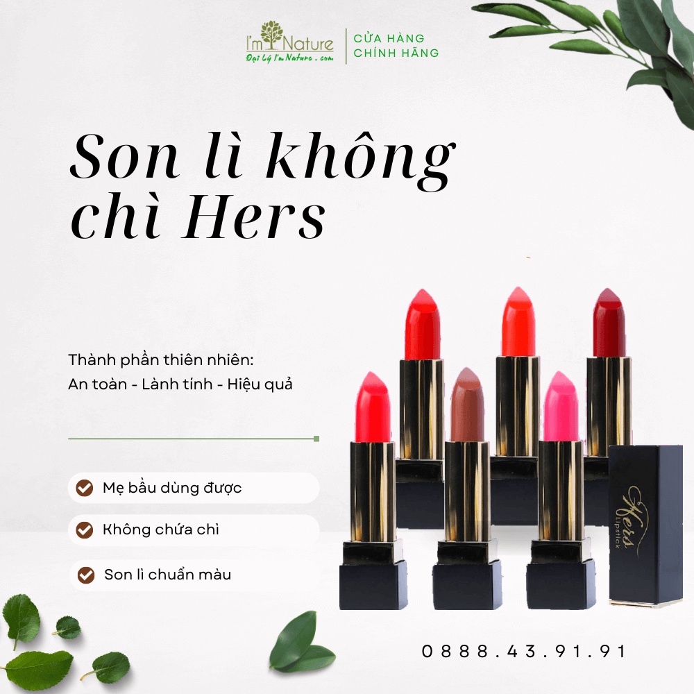 Son lì không chì của I’m Nature – 100% từ thiên nhiên