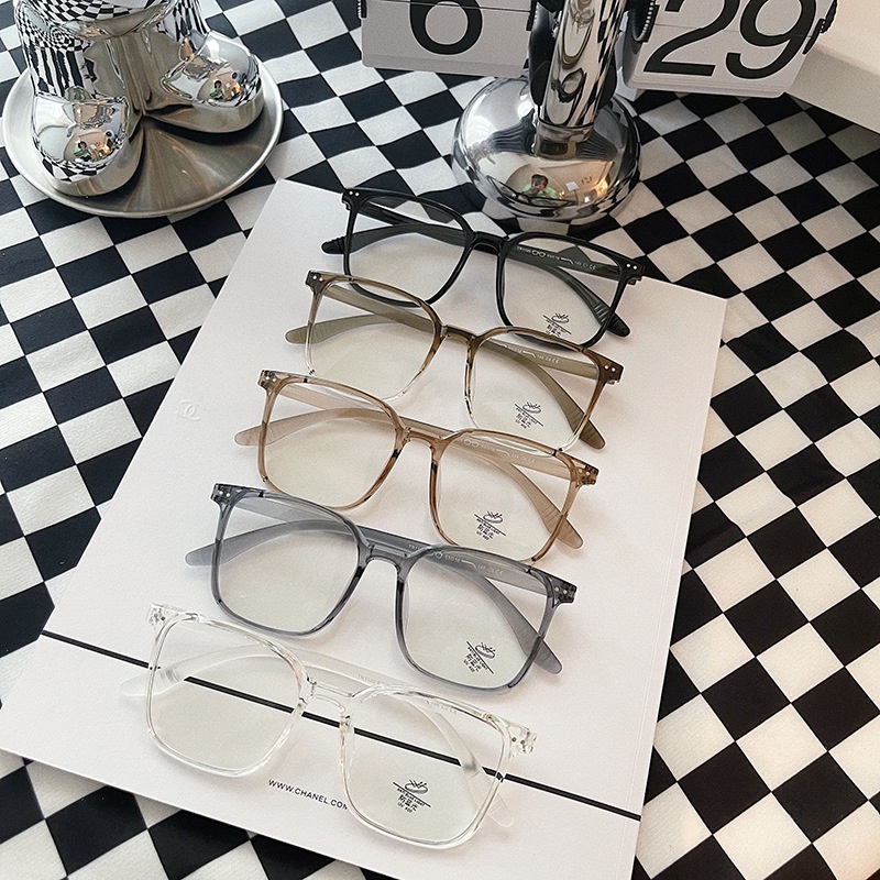 Gọng kính cận nữ nam chống UV400 và tia bức xạ style Hàn Quốc mắt kính hai chấm hit hot thời trang giá rẻ đẹp HANAS0 112