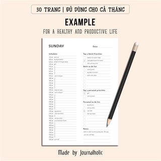 Template Monthly Planner - Journalholic