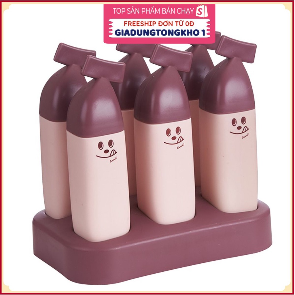 (Bán Buôn Sỉ) Khuôn Làm Kem Que Hình Trái Chuối Có Nắp Siêu Cute Làm Bằng Nhựa PP An Toàn Trong Thực Phẩm