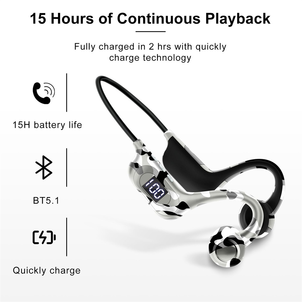 Tai Nghe Tương Thích Bluetooth Dẫn Truyền Xương Akz-g3 Tai Nghe Thể Thao Không Dây Dẫn Truyền Xương Móc Tai V5.3 Hỗ Trợ Công Nghệ Thẻ Tf