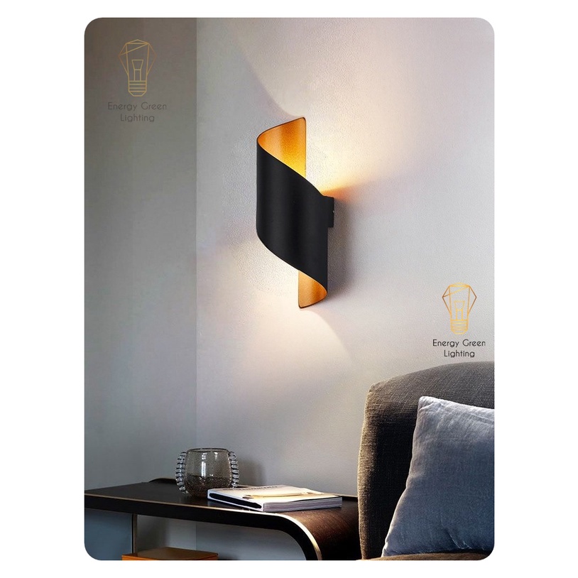 Đèn Tường Energy Green Lighting Cong 2 Đầu Phát Sáng DT-896s Ánh Sáng Vàng - Led Siêu Sáng 10w - Có Video - Chống Nước