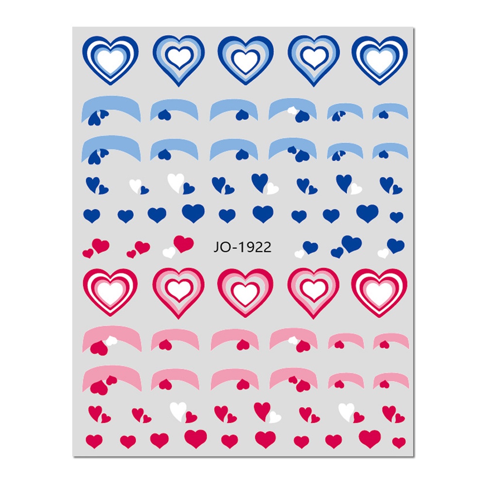 Miếng Dán Trang Trí Móng Tay 3D Màu Gradient Thời Trang Mùa Hè Xinh Xắn