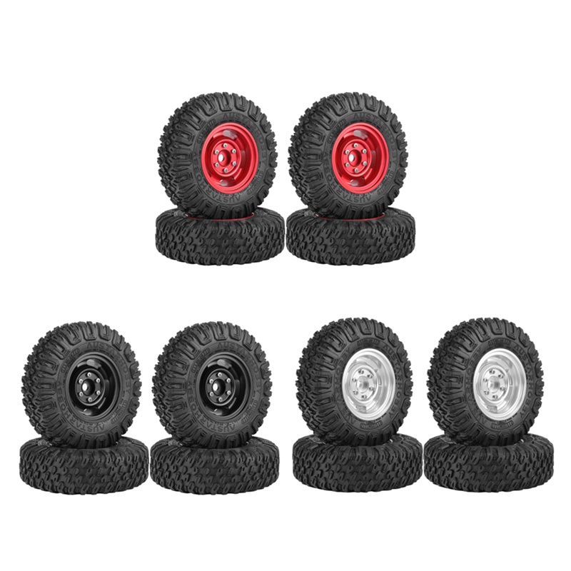 Set 4 Bánh Xe 85mm 1.55 Inch Chuyên Dụng Cho Xe Điều Khiển Từ Xa Axial Yeti Jr RC4WD Tamiya CC01 1 / 10