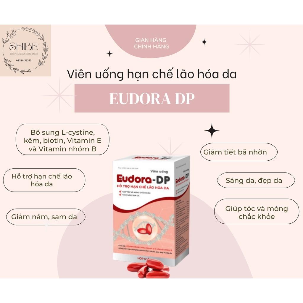 Viên uống hạn chế lão hoá da, giúp tóc móng chắc khoẻ Eudora DP - hộp 60 viên