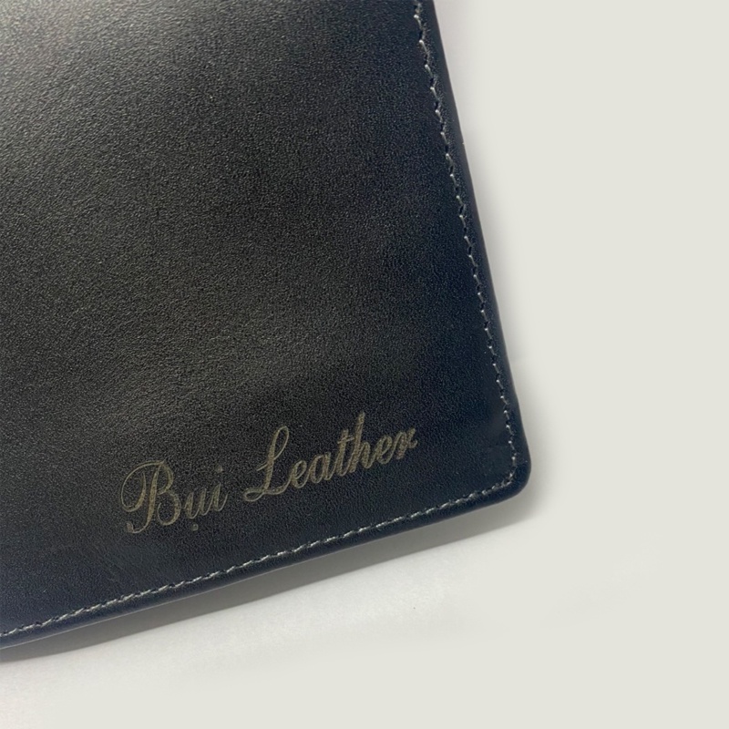 Ví nam khắc tên theo yêu cầu V113 da bò Nappa- Bụi leather- Bảo hành 12 tháng