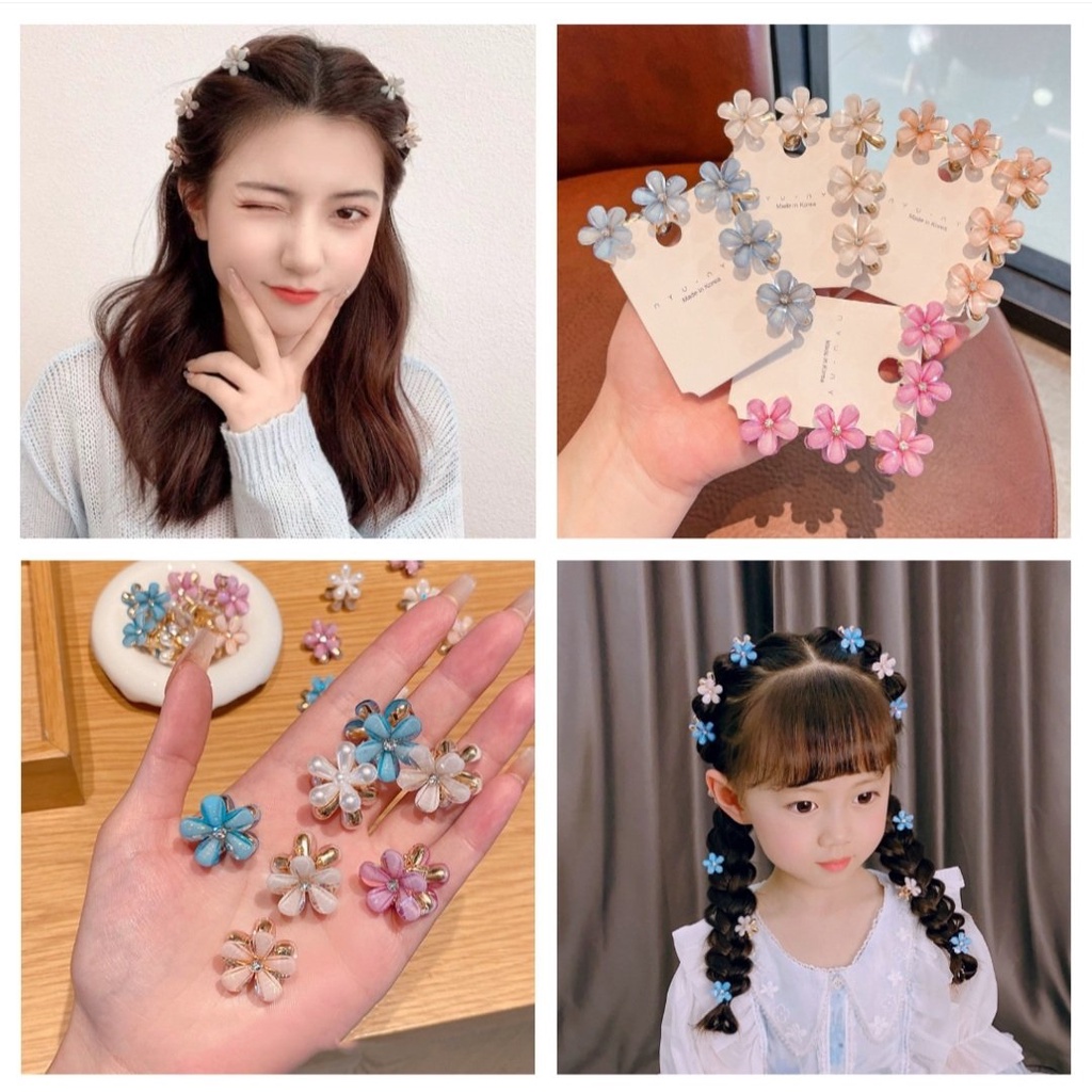 Kẹp tóc càng cua mini hình hoa xinh xắn