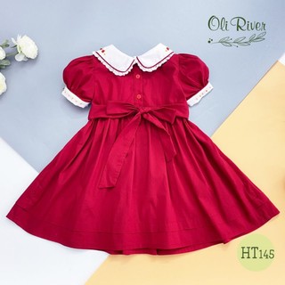 Smock đỏ cổ sen xinh xăn