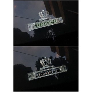 Bảng Số Điện đính đá 2 thiên nga sang trọng- thẻ ghi số điện thoại có hít nhựa gắn kính xe ô tô