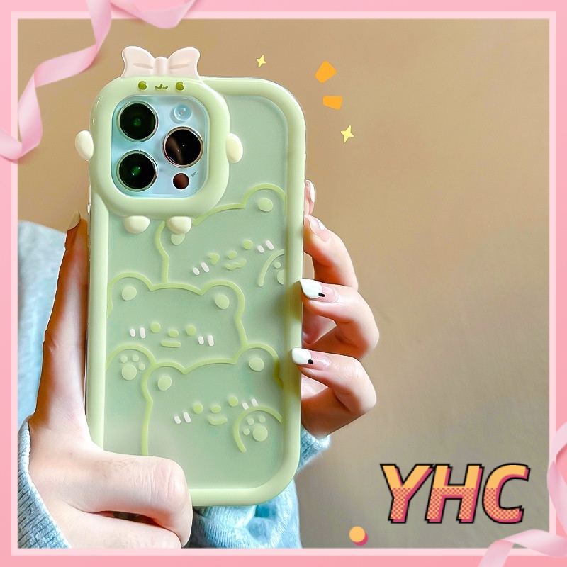 Ốp lưng iphone Đơn giản và tươi mát mini mini mô hình gấu nhỏ iPhone6 / 6S / 6splus / se / 7 / 7plus / 8 / 8plus / X / xs / xsmax / 11 / 12 / 13 -6004