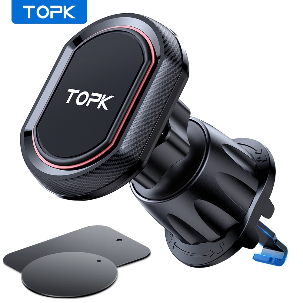 Giá đỡ điện thoại TOPK D37 xoay được 360 độ gắn lỗ thông gió xe hơi tiện lợi