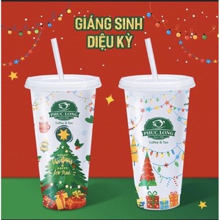 Ly nhựa Phúc Long đổi màu Noel 2022 Mới phiên bản giới hạn