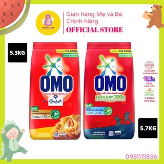 [Hoả Tốc] OMO Bột giặt Đỏ 5.7kg / Tinh dầu thơm Comfort 5.3kg hương Nước Hoa Hệ bọt thông minh GIẶT TAY