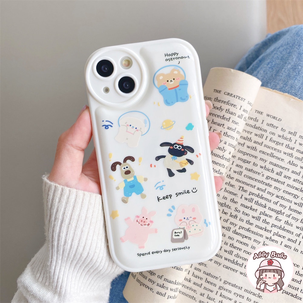 Ốp Điện Thoại TPU Mềm Chống Sốc In Hình Cừu Hoạt Hình Cho IPhone 14 Pro Max 11 7Plus 13 12 11 Pro Max X XS XR