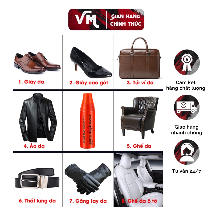 Xi Đánh Bóng Giày Da, Áo Da Bảo Vệ Đồ Da Cao Cấp, Xi Áo Da