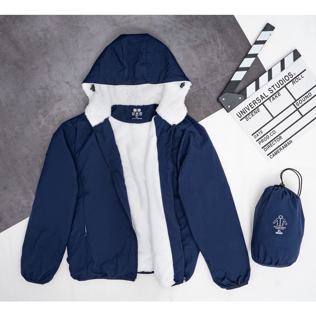 Áo khoác gió Nữ LÔNG CỪU cao cấp, vải tráng bạc chống nước, mũ tháo rời,bo chun gấu | BigBuy360 - bigbuy360.vn